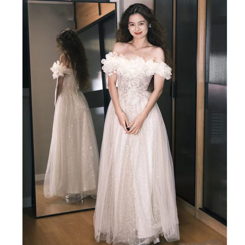Banquet Evening Dress 2026 New Style High-End Birthday Party Coming-Of-Age Ceremony Performance Outfit Host Dress Gown