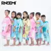 Children's bathrobe Swimming bath towel Cloak Hooded Hot spring absorbent quick-drying beach towel Cloak Cloak for boys and girls