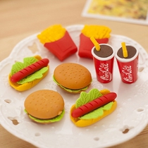 P203 Realistic creative burger cola KFC Package Modeling eraser School supplies Stationery Student prizes