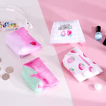 1113 Korea Creative Strawberry Cute Student Short ZERO WALLET ZIPPED MINI SMALL WALLET CONTAINING KEY BAG
