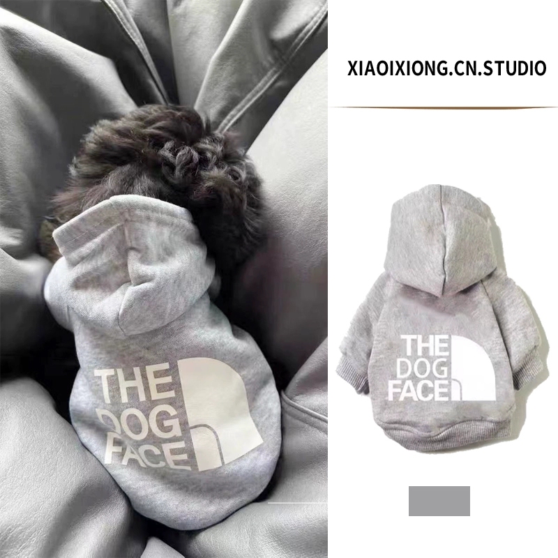Handmade 2025 Autumn/Winter Teddy Bichon Pomeranian Medium and Large Dog Dogface Trendy Dog Hoodie Schnauzer Hooded Sweatshirt