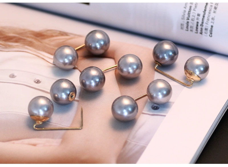 Pin pin trang trí sáng tạo hoang dã cố định cardigan quần áo lụa khăn quàng cổ chống ánh sáng ngọc trai trâm cài cổ kim