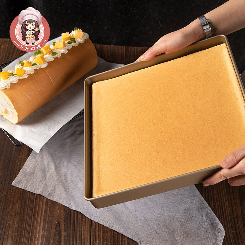 Cake roll mold square baking pan 28 × 28 oven baking tool cookie snowflake crisp mold household