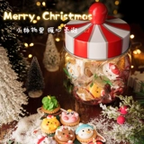 Рождественская подарочная коробка, банка, фестиваль, маленькая подарочная сумка, упаковка для печенья, конфет, креативная прозрачная цирковая декорация, детская пустая