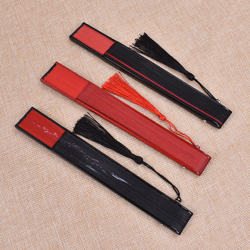 Big red gift fan Chinese style women's ancient style classical Han costume photography dance cheongsam craft hand spray painting