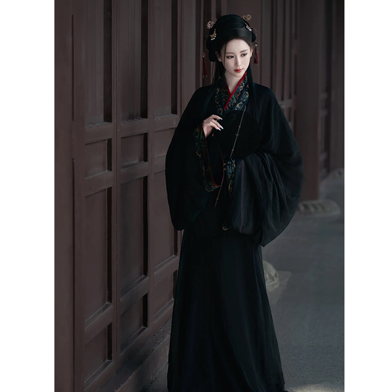 Original Warring States Robe Han Dynasty Women's Adult Women's Ancient Costume Cardigan 2025 New Summer Ancient Style Ruskirt Black Long Shirt Original Warring States Robe Han Dynasty Women's Adult Women's Ancient Costume Cardigan 2025 New Summer Ancient Style Ruskirt Black Long Shirt