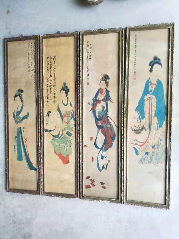 Cultural Revolution Old Objects Countryside Old Hanging Paintings Glass Painting Retro Nostalgia Collection Leisure Farm Decoration Hanging Accessories