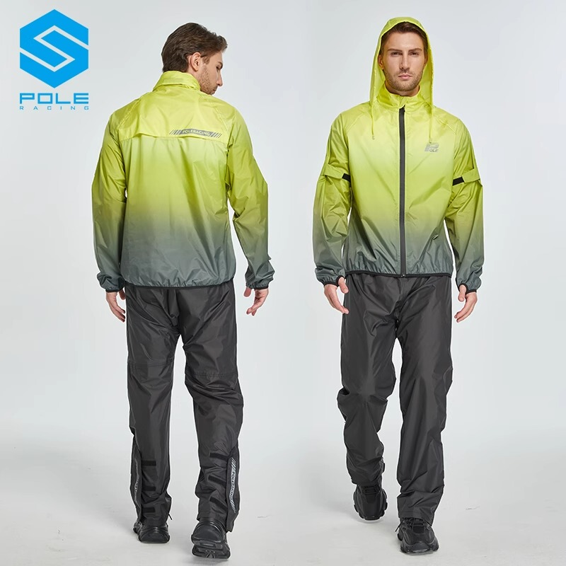 Pole Motorcycle Riding Raincoat Split Rain Pants Set for Men and Women, Waterproof Rider Rainstorm Protection Motorcycle Touring Gear Pole Motorcycle Riding Raincoat Split Rain Pants Set for Men and Women, Waterproof Rider Rainstorm Protection Motorcycle Touring Gear