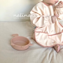nalinaki Korean teas baby meals waterproof round pocket small bear saliva towel anti-wear soft and coveting thin