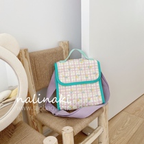 nalinaki Korean series Childrens diagonal satchel quilted rags cloth bag bucket bag cute canvas tutorial single shoulder bag