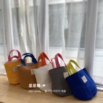 Japanese Cloth Bag Canvas Cute Teenage Girl Quilted Bag small carry bag Rope Bag Mommy Bag Diagonal Cross-pack