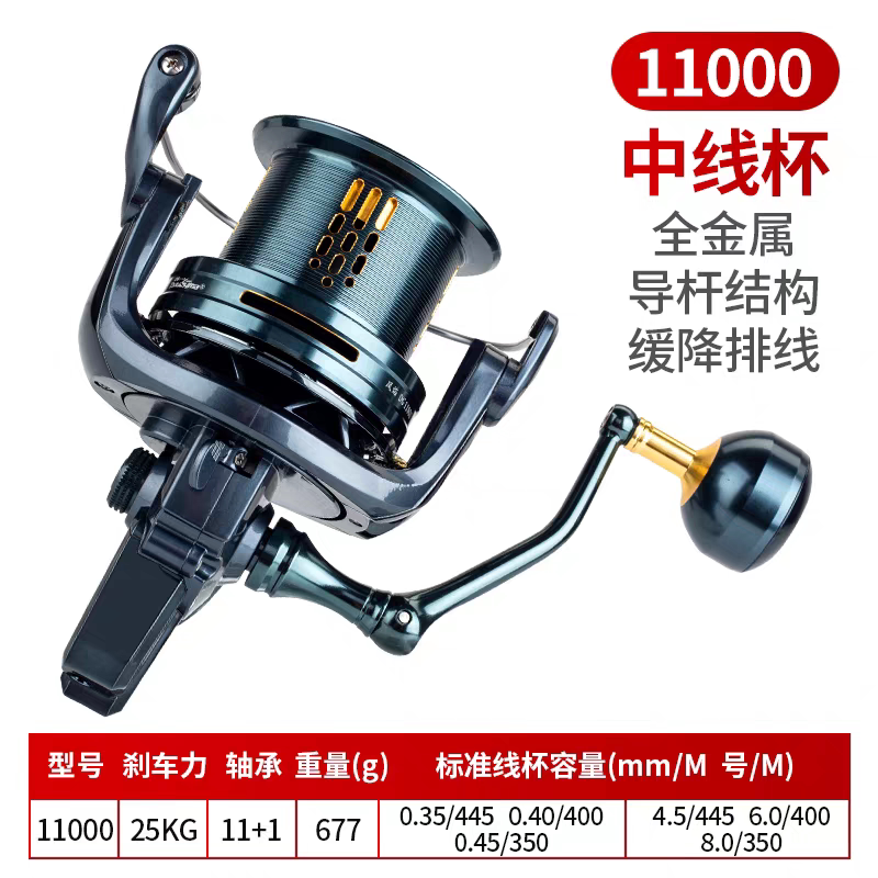 Dedao Dg Spinning Reel Lightweight Long-Casting Fishing Reel 5500/6000/6500 All-Metal Slanted Edge Full Copper Gear Plate