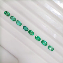 Natural Emerald naked stone Oval 3*4 3*5 naked stone ring surface can be inlaid ring pendant earrings