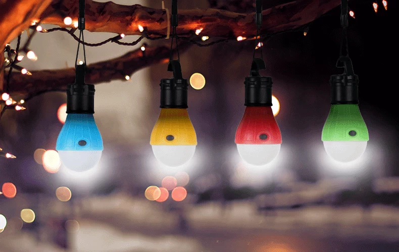 Ngoài trời khô pin mini bóng đèn lều ánh sáng LED cắm trại ánh sáng ban đêm khẩn cấp bóng đèn trang trí kỳ nghỉ