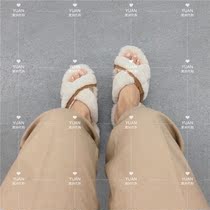 Australian pure wool cross slippers indoor and outdoor non-slip soles warm and versatile