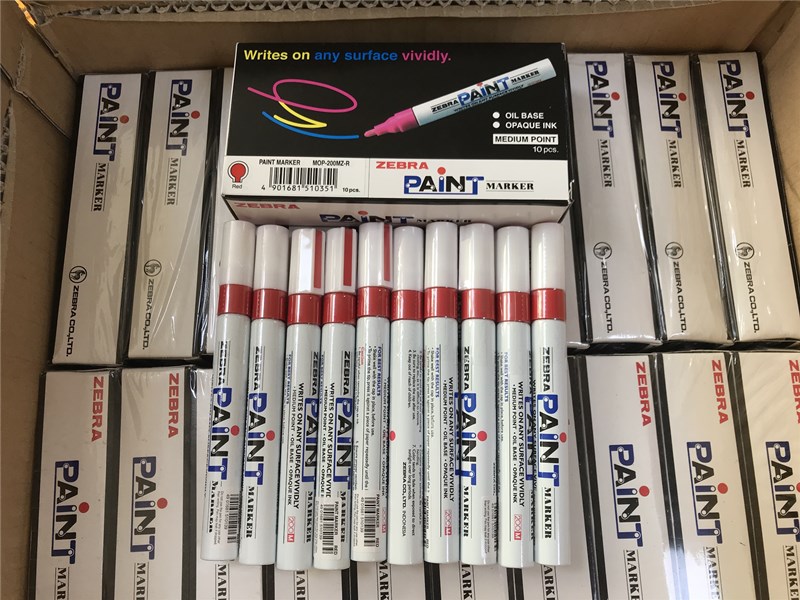 ZEBRA zebra paint pen MOP-200M tire fill lacquered pen Industrial Coloring Pen Graffiti Advertising Pen