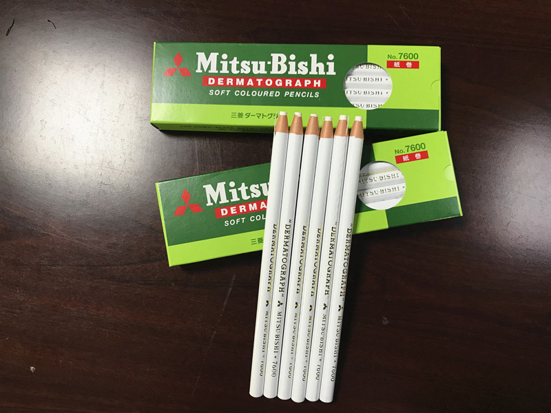 Japan Mitsubishi 7600 Hands Ripping Rolls Toilet Paper Wax Pen Oily Pull Wire Crayon Wax Pen Industrial Mark Pen 12 Color