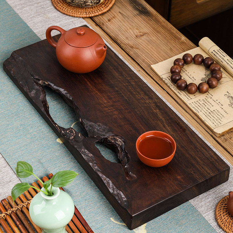 Customized Art Tea Tools Design of Custom Tea Tablet Design of Natural Crack Log Belt