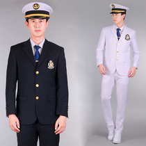 Jinhang 2020 autumn and winter navy blue JK uniform Male guide college wind school uniform Yacht docent suit loose suit