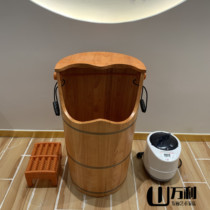 Special foot bath bucket for first soup. Oak foot bath bucket with fumigated headband. The height can be customized. Solid wood foot bath bucket.