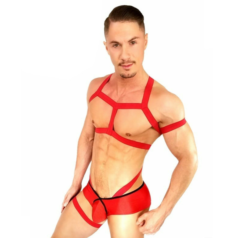 Men's shoulder straps, baby bags, sexy elastic sports chest straps, European and American party carnival decorations, and trendy fashion shows