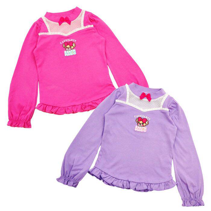 (100 in stock) 50% off Japanese em earthmagic long-sleeved T-shirt with bow (30-103)