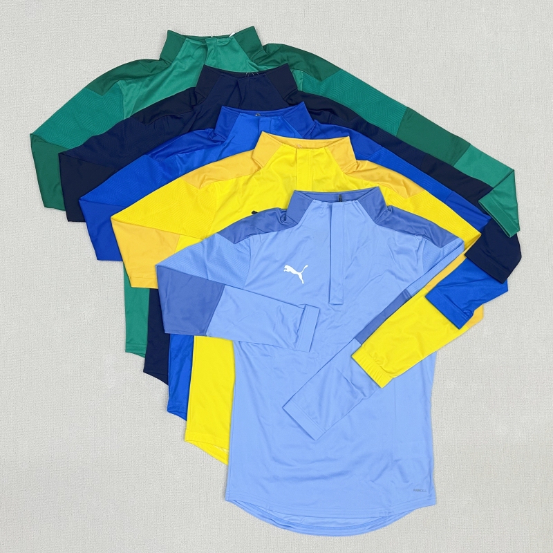 Puma Manchester City Blue Player Version Sharkskin Half-Zip Long-Sleeved Football Training Jacket Windproof and Rainproof Jacket 656479
