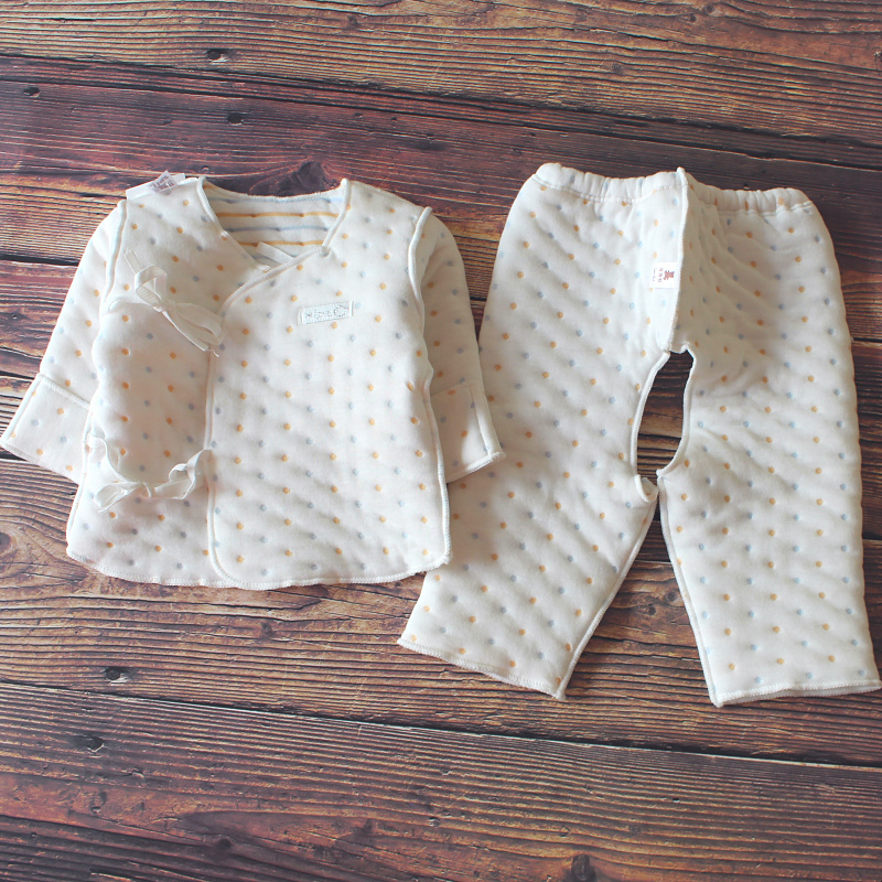 Olsniff Bear Newborn Warmth Kimono Suit Baby Pure Cotton Thickened Kimono Suit Laces Suit Multicolored