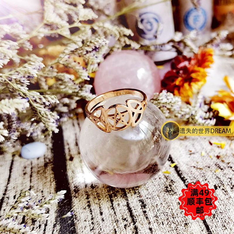 five pentacle Sweet protect Healing stainless steel ring