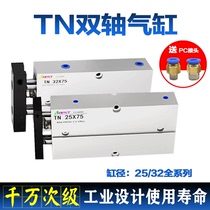 Double Rod dual shaft cylinder TN TDA25 32X10X20X30X50X60X70X80X100 cylinder with magnetic clamp