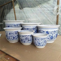 Flower pot ceramic special large number 30cm above ceramic flower pot overt large number simple green flower porcelain breathable flower bonsai