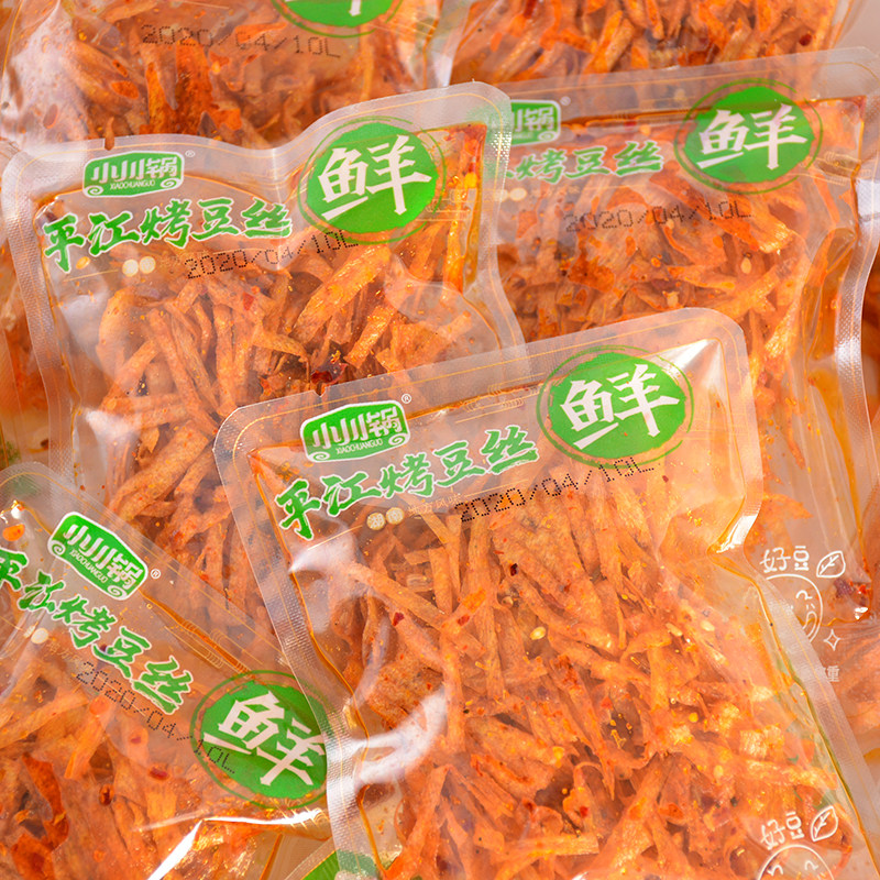 Hunan Pyeongjiang Tok production Ogawa Pan Baked Beans with Big Spicy Slices Loose of 500g Spicy Series Spiced with Spicy Fruity snack