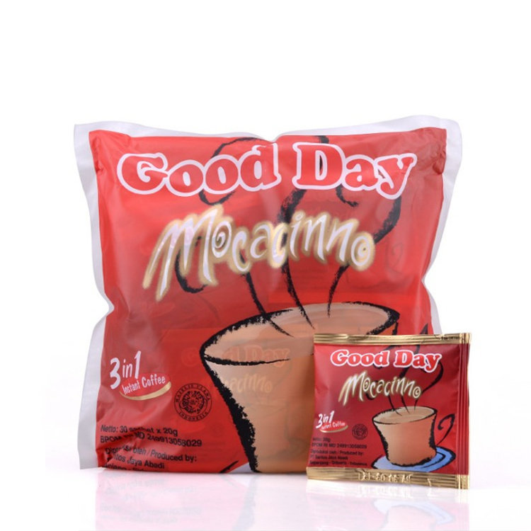 Indonesia goodday instant coffee 6 flavors 600g Mocha iced Indonesian coffee Meitian