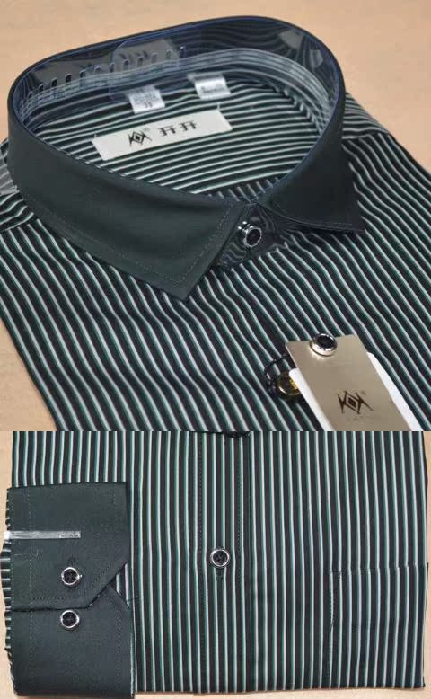 Mới mở xuân nam áo dài tay kinh doanh phiên bản mỏng của thời trang khâu nhỏ cổ áo sơ mi thủy triều trung niên áo sơ mi cộc tay nữ