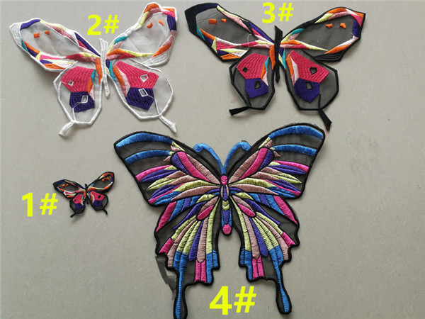 Web butterfly embroidery cloth handsewn clothing decoration accessories accessories four models