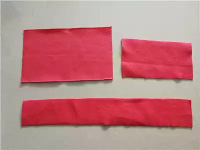 Pure cotton deep pink 2*2 elastic threaded cuff neckline closure fabric cut 1 yuan 8-15 pieces