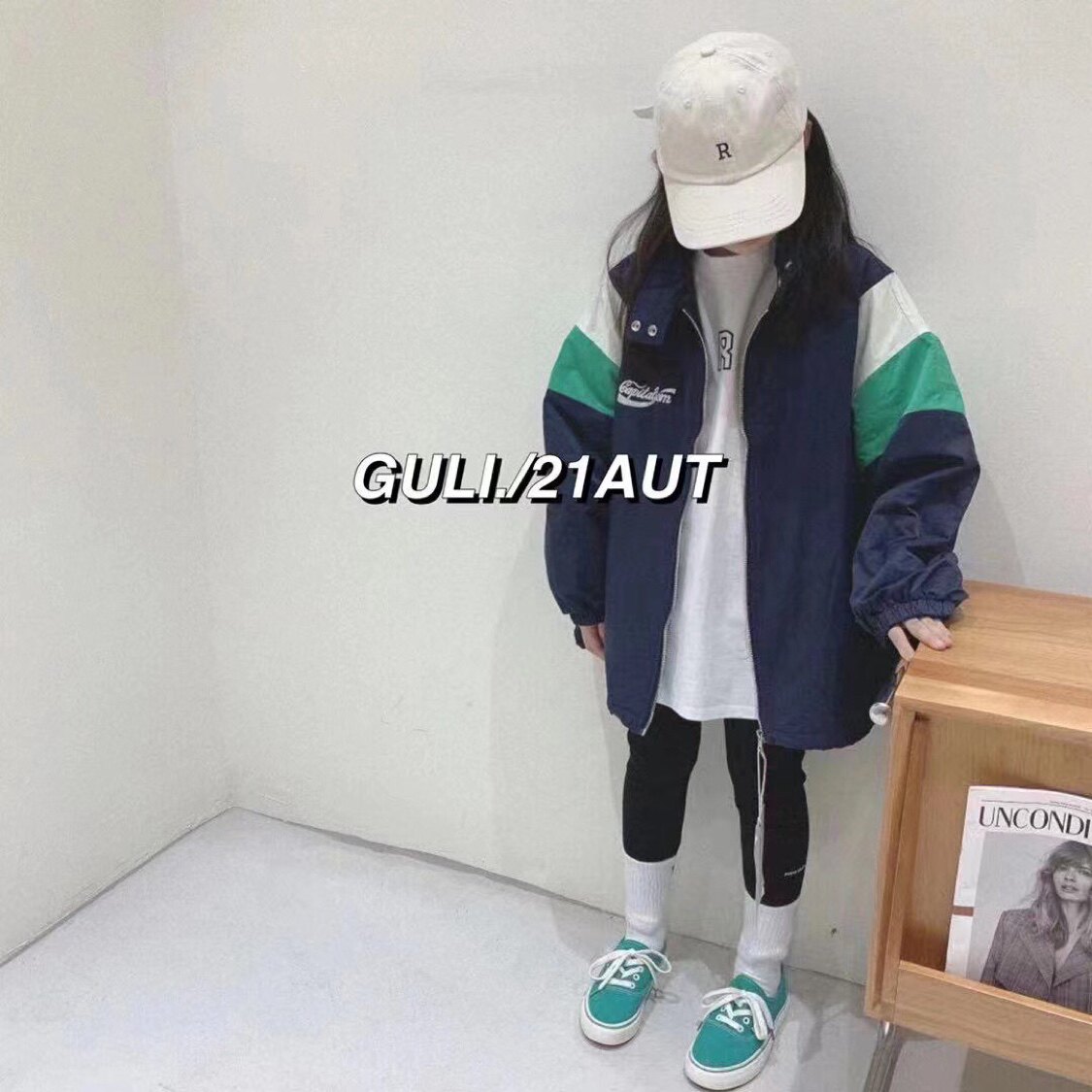 South Korean children's clothing autumn winter style clip cotton CUHK Tong Fashion collage male and female child casual 100 hitch coat jacket