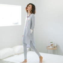 ITONIA intellectual Thin Moon clothing cotton postpartum lactating nightgown thin summer pregnant women fashion nursing pajamas