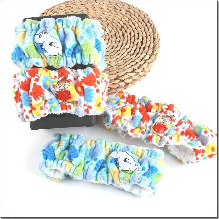 Palm Cabinet Red Dry Hair Cap Japan Foreign Trade Raw Single Yu Goods Blue Mminya Beauty Pure Cotton Cartoon Bunch Hair Band Hair Stirrup 