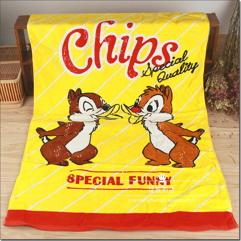 New Products Shelves Foreign Trade Outlet Japan Pure Cotton Cut Suede Printed Chestnut Rat Cartoon Small Bath Towel Square Portable With Softness