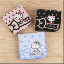 Best selling recommended foreign trade original order export Japanese pure cotton jacquard Hello Kitty cute cartoon small square towel handkerchief