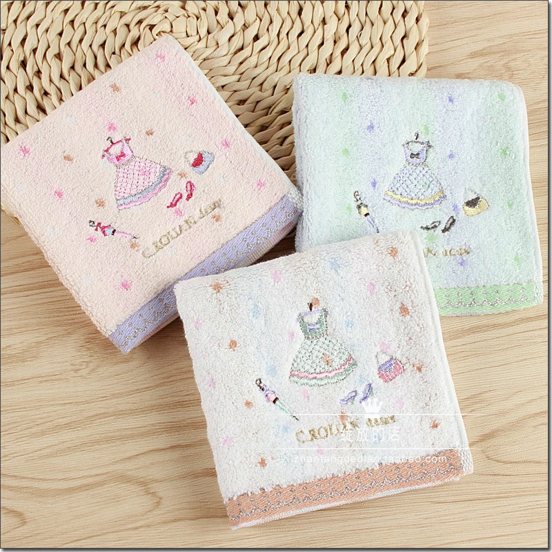 Exit Japanese Pure Cotton-Without Twister Yarn Embroidery Princess Dress Tender Girl Handker Parker Small Windows