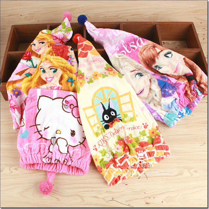 Dispensers new recommended foreign trade original pure cotton cut suede female black cat ice and snow chic edge princess dry hair cap cut mark