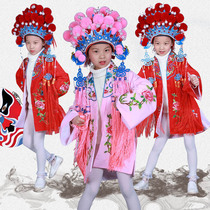 Childrens Studios shooting Childrens small flower denier velvet ball Fengguan Seven Star Peking Opera Opera Head Decorated with Chinese Wind Feng Guan National Tide