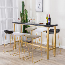 Nordic leisure solid wood bar table and chair combination bar table iron wall narrow table home simple High Table restaurant