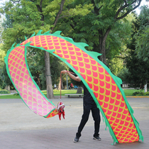 Square dance fitness dragon ribbon Fitness dragon belt Throw ribbon Single dragon dance streamer sports dragon 8 meters 10 meters