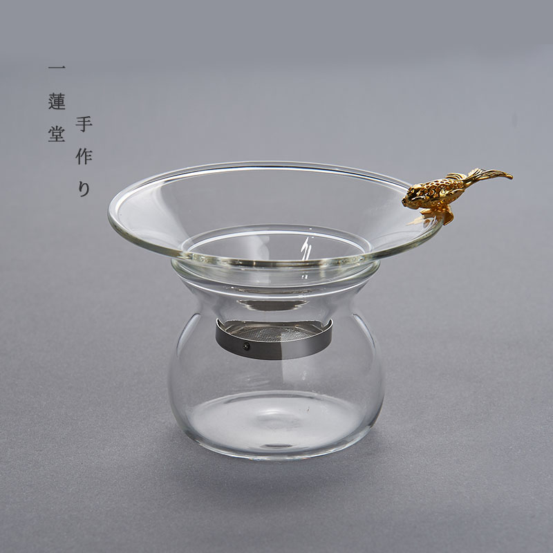Heat-resistant glass teapot Tea leak Transparent Glass Gongfu tea set Tea ceremony accessories Filter filter Tea set Filter net Tea set