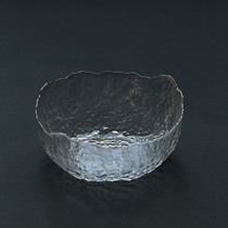 Japanese-style hammered glass large tea washing cup handmade heat-resistant transparent fruit plate tea residue bucket Kung Fu tea accessories
