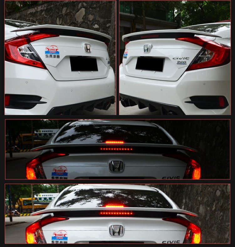 2016 Honda 10th thế hệ Civic tail Thái Lan phiên bản rs với ánh sáng đuôi sửa đổi cánh gió miễn phí đấm sơn hai màu