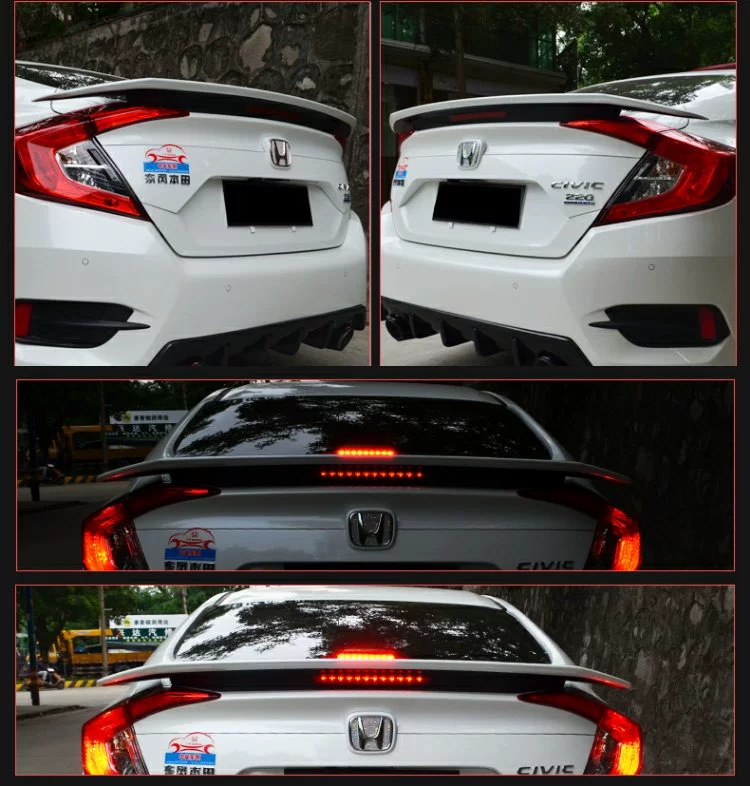 2016 Honda 10th thế hệ Civic tail Thái Lan phiên bản rs với ánh sáng đuôi sửa đổi cánh gió miễn phí đấm sơn hai màu cánh gió xe ô tô